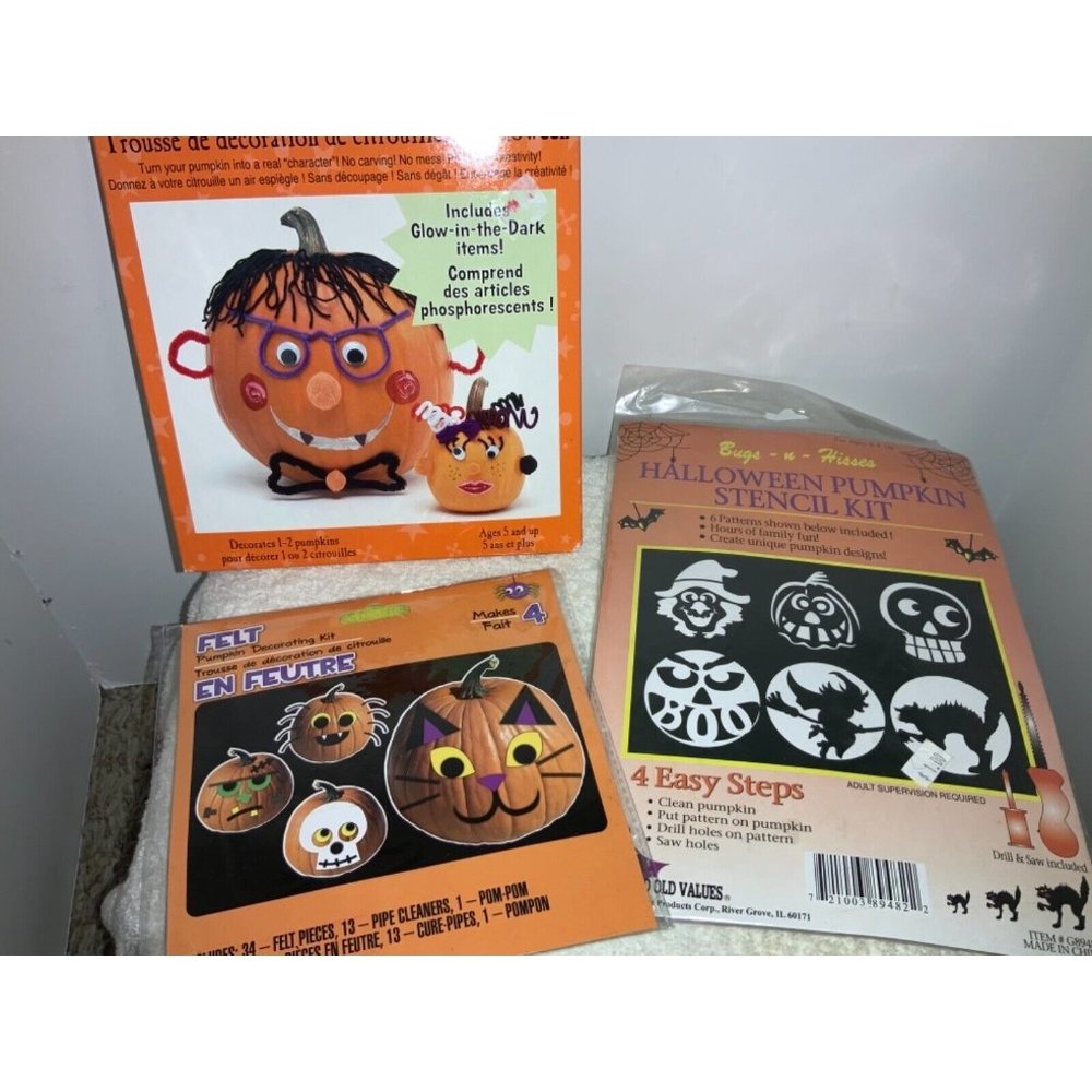 Pumpkin Decorating Carving Kits Craft Pieces and Patterns